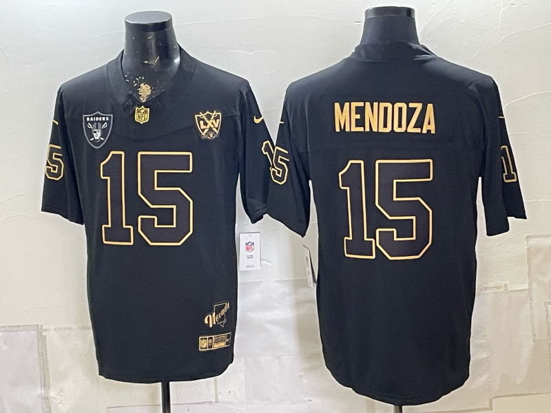 Men 2026 Oakland Raiders #15 Mendoza Black Nike Limited NFL Jersey0826002->oakland raiders->NFL Jersey